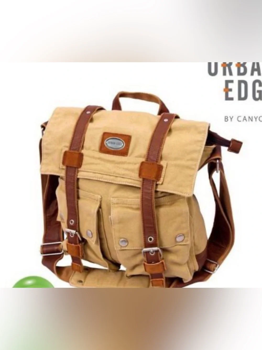 URBAN EDGE Canyon Outback messenger canvas with leather trim bag.